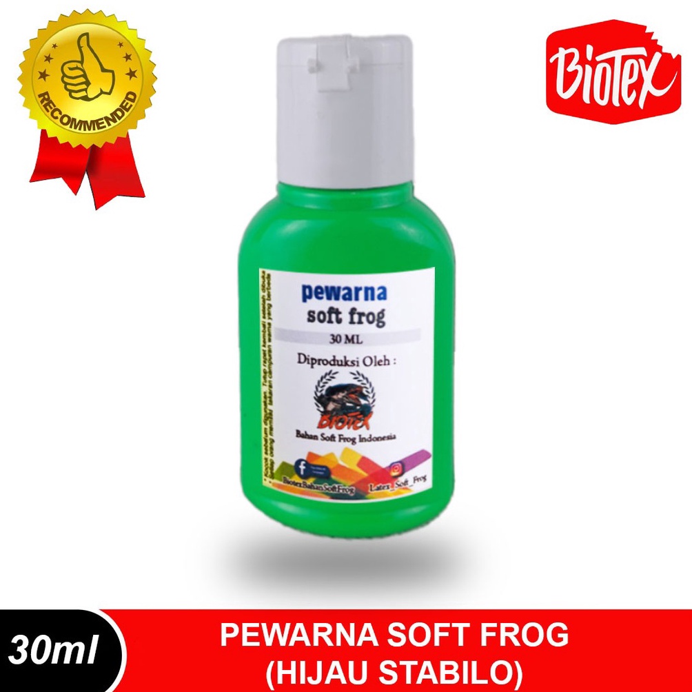 

KODE Y72U Biotex Pewarna Lateks Soft Frog 3 Ml Hijau Stabilo