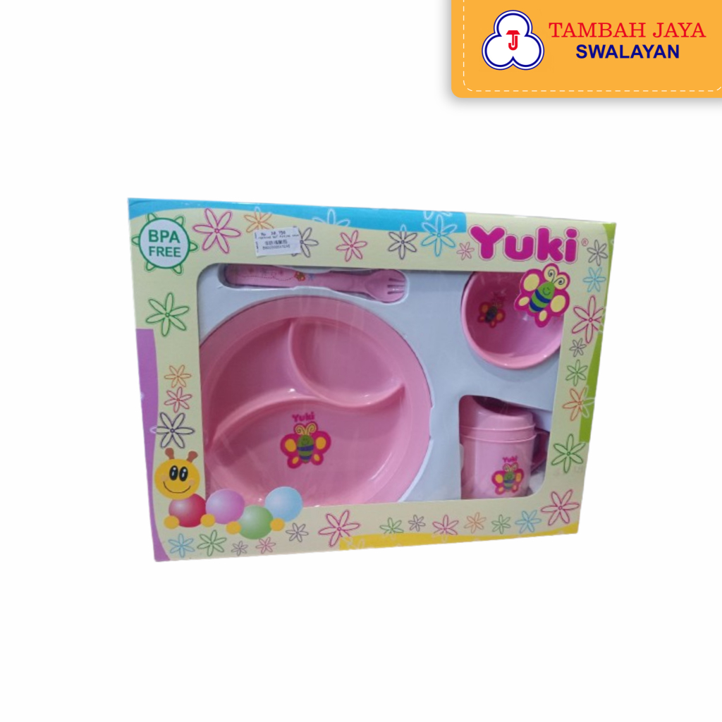 Satu Set Perlengkapan Baby Feeding Set Piring  Mangkok Yuki