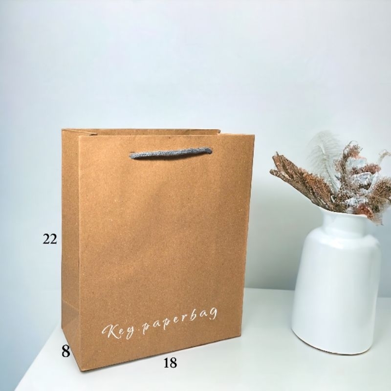 

Paper Bag Polos Uk 18x8x22 Isi Roma + Teh Pucuk