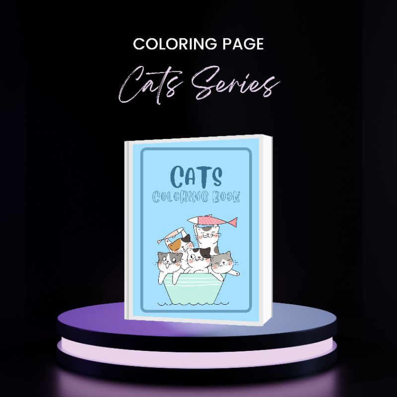 

KERTAS MEWARNAI GAMBAR ANAK KIDS COLORING PAGE CAT POSITIVE AFFIRMATION SERIES KUCING LUCU PAUD TK SD UK.A4