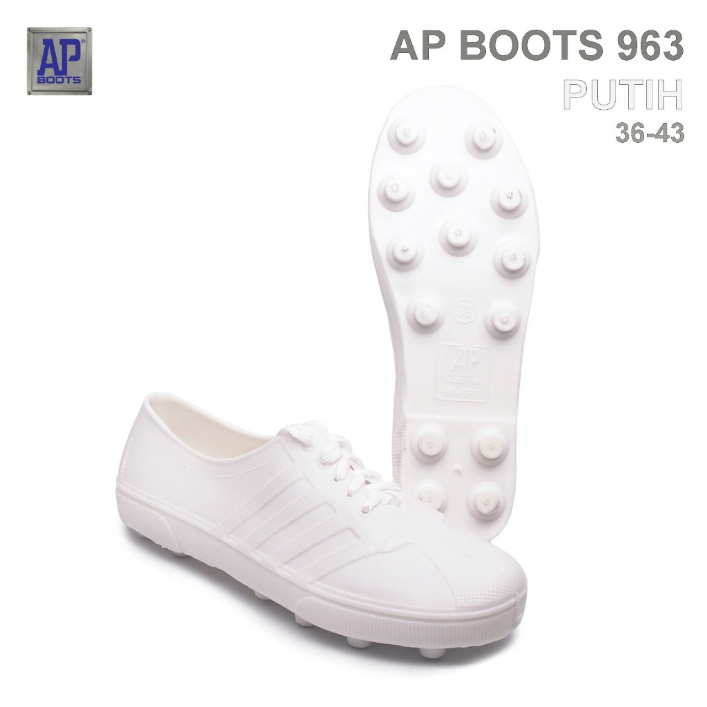 AP Boots AP 963 Putih - Sepatu Bola PVC