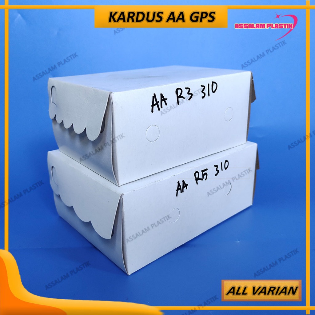 

Kardus Putih AA GSM (R3,R5) / Plastik KLIP CETIK Uk. (R3 , R5) / Kardus Berkat isi 100 Per Pack