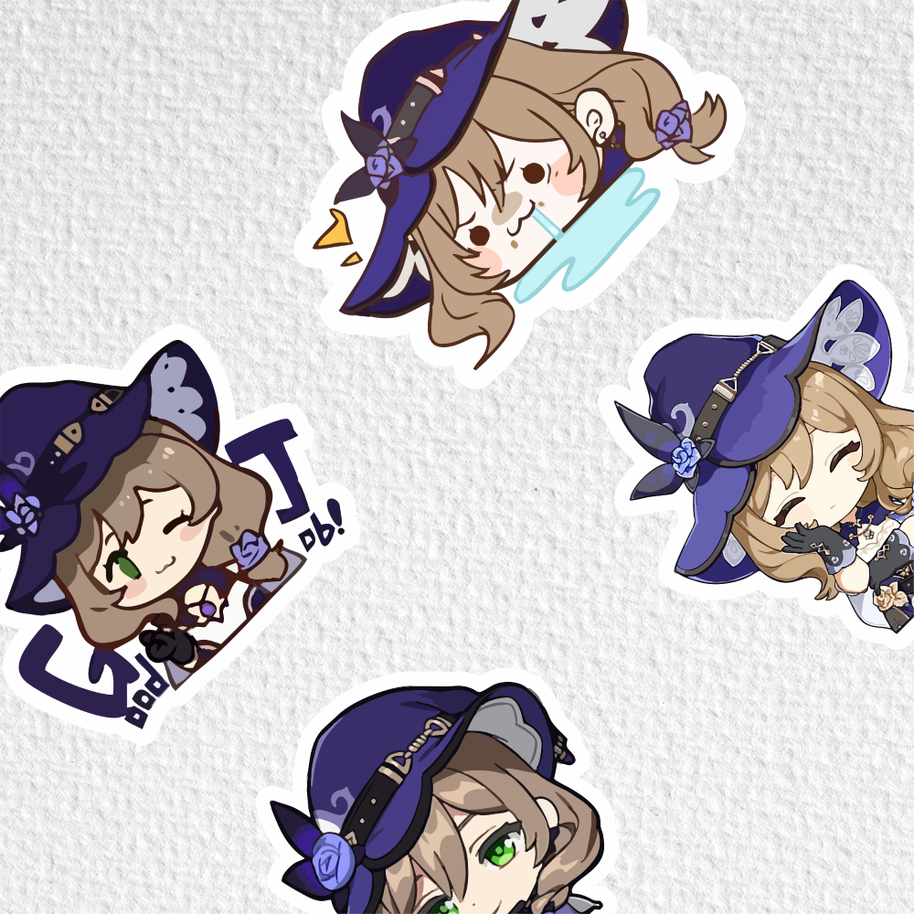 

[ VINYL & CHROMO 7 CM] cetak stiker Game/STIKER MURAH TEMA Ghensin impact [ LISA ]/stiker label murah genshin impact