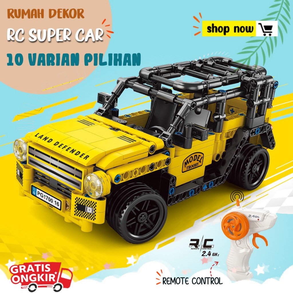 Mainan Anak Mobil RC Super Car Lego Blok Mainan Mobil Lego
