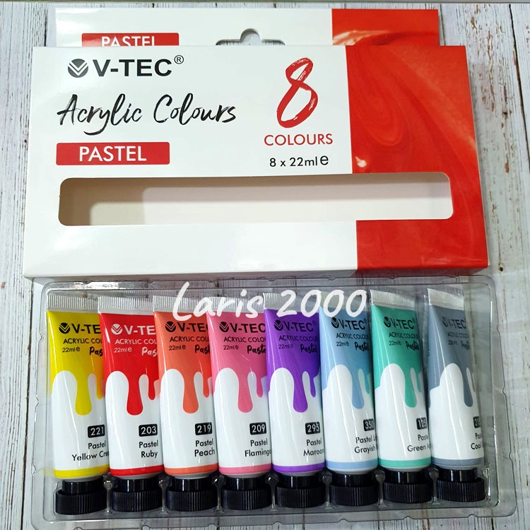 

UM1 Cat Akrilik Pastel / Metallic Acrylic Paint 8 Warna V-tec