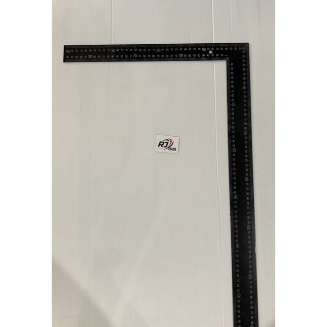 

KODE M92G Siku L Tukang Penggaris Besi Plat Tebal Jumbo Hitam ATS 24 6 x 4 cm