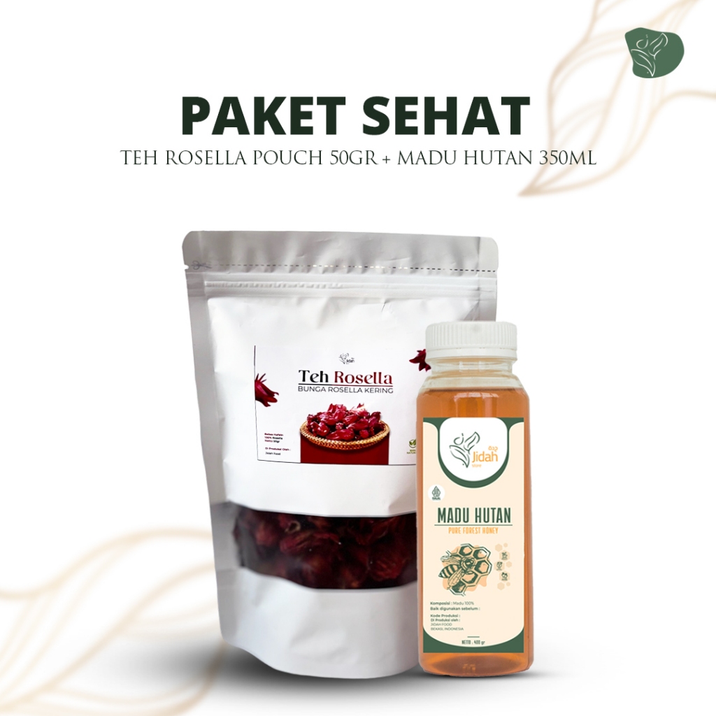 

Paket Diet Sehat Teh Rosella Madu Hutan Red Rosella Bunga Rosela Kering Madu Hutan Asli