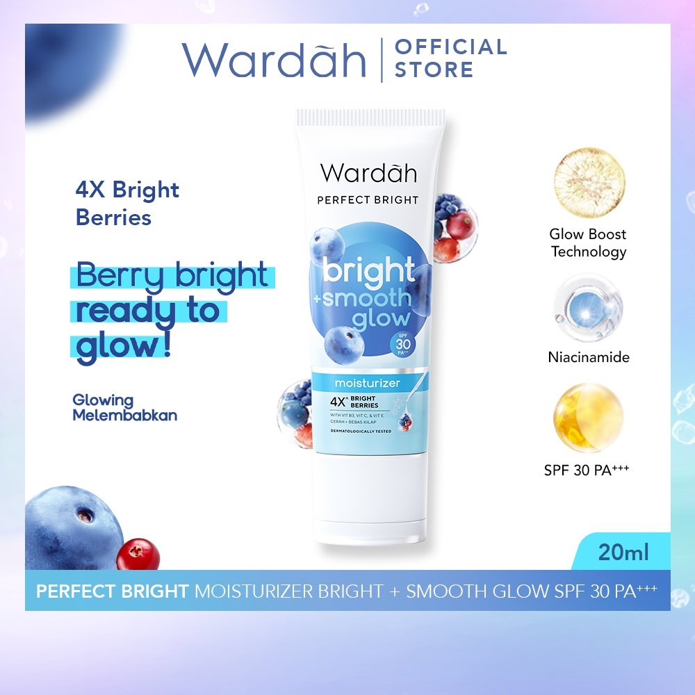 Wardah Perfect Bright Moisturizer Bright + Smooth Glow SPF 30 PA+++ 20 ml