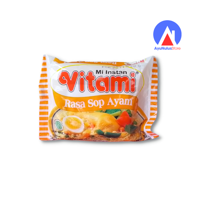 

Mi Kuah Instan Vitami Rasa Sop Ayam 50 gr | Mie Kuah Harga Termurah
