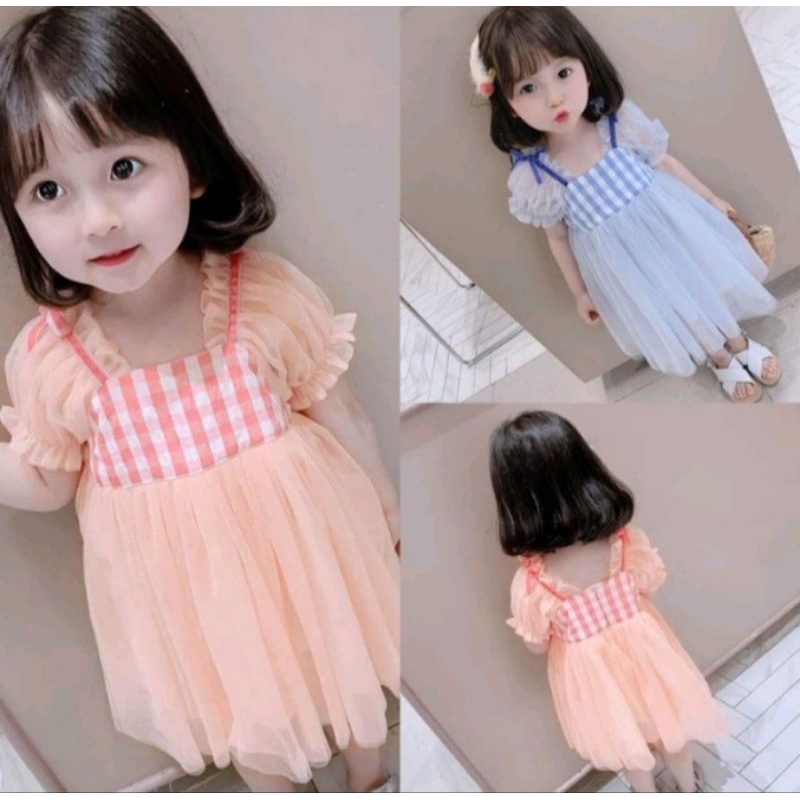 Dress pesta anak perempuan tutu umur 5-7 tahun