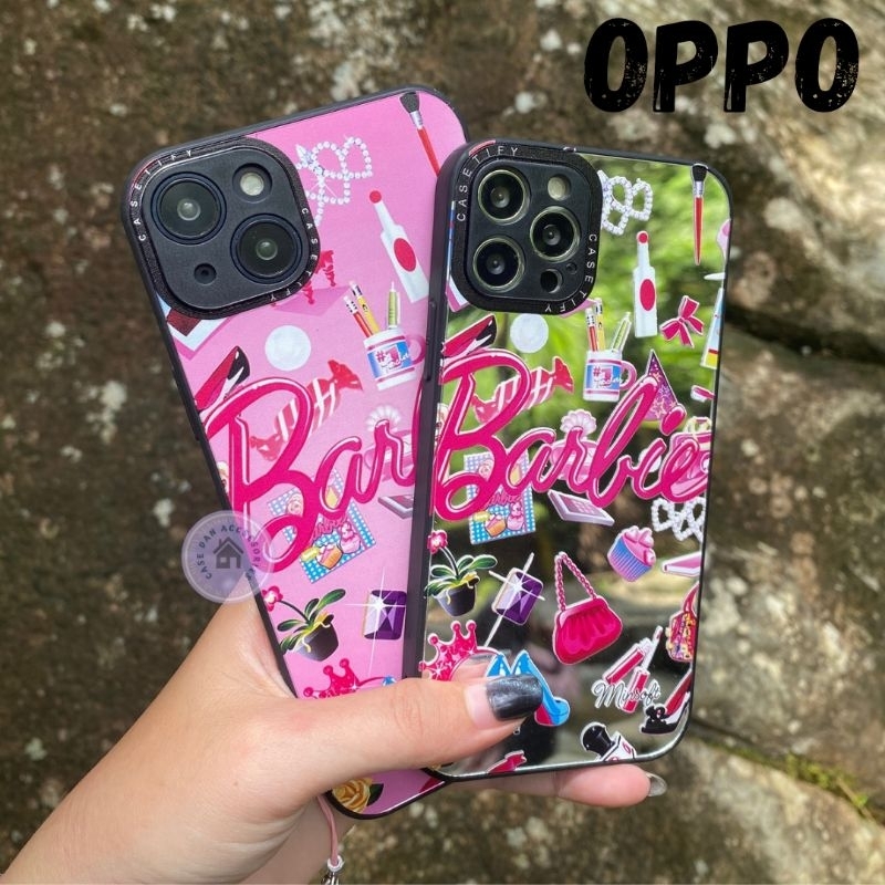 OPPO || CASETIFY FASHIONABLE BARBIE PINK DAN FASHIONABLE MIRROR BARBIE FOR OPPO A1K A5 A9 2020 A5S A