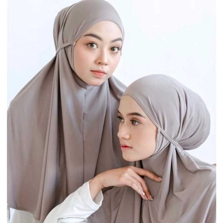 Menarik HIJAB BERGO JERSEY TALI SIZE L  HIJAB INSTAN TALI L  JILBAB BERGO TALI