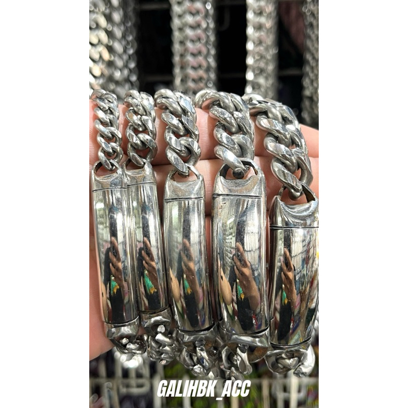 GELANG RANTAI BAJA SLUP BAJA PUTIH