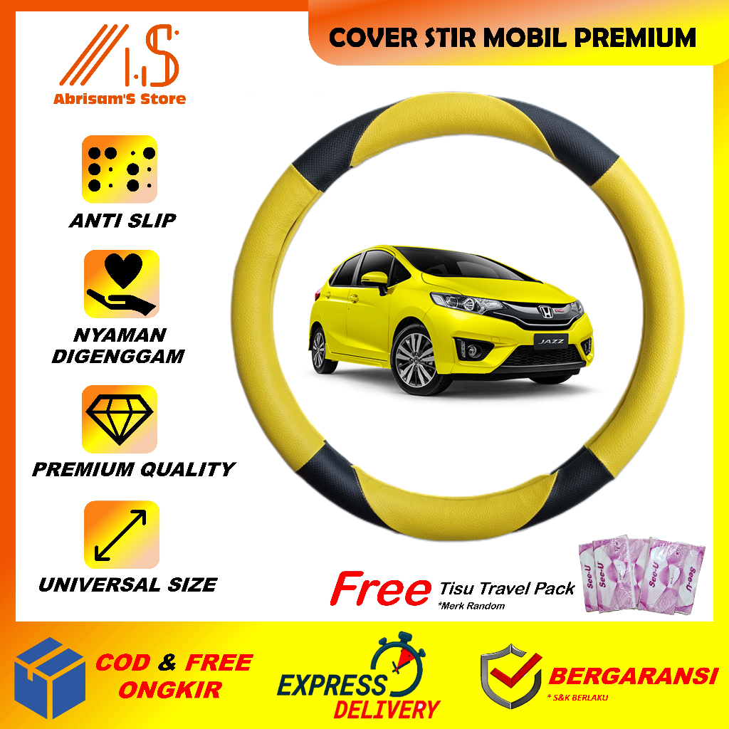 Cover Stir Mobil Jazz RS Sarung Setir Honda Jazz RS Pelindung Steer Mobil Honda New Jazz RS Facelift
