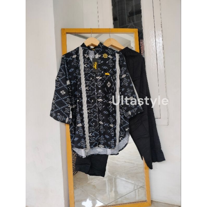 SETELAN WANITA BAHAN RAYON MOTIF SALUR/ SETELAN WANITA KEKINIAN BAHAN RAYON