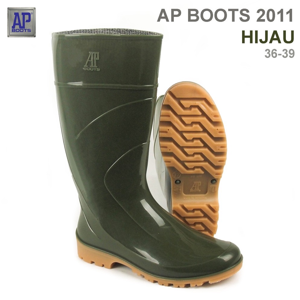 Paling Diminati AP Boots AP 211 Hijau  Sepatu Boot PVC