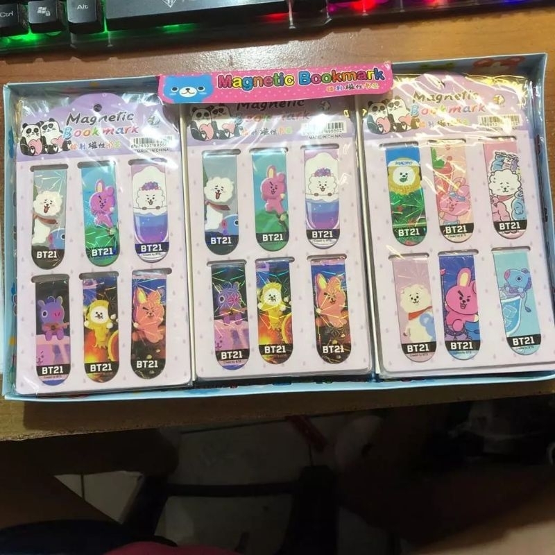 

CJA Pembatas buku magnet karakter 1 papan isi 6 pcs/MAGNETIC BOOKMARK