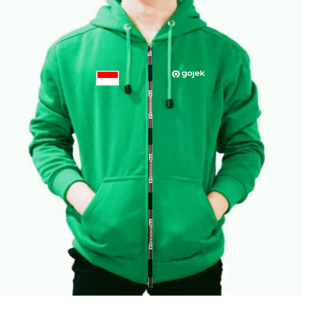 Hoodie Zipper Ojol Gojek Pria / Sweater Hoodie Driver Gojek Pria / Sweater Switer Hodie