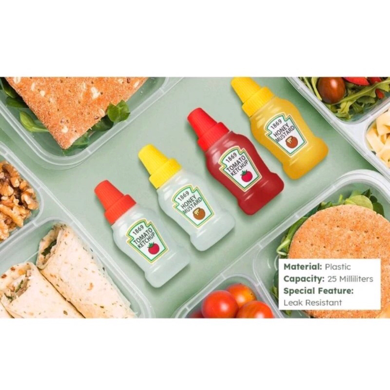 Botol Saos Mini Bento Wadah Saos Tomat Mini Untuk Bekal Dressing Multifungsi Serbaguna Botol Saos Be