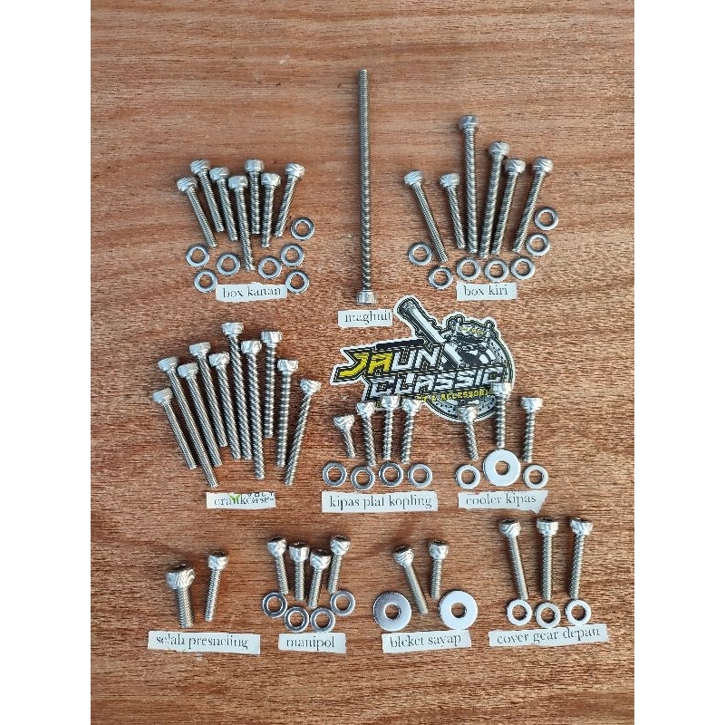 baut L blok fiz r baut L mesin fizr f1zr / baut L set mesin fiz r full stainless