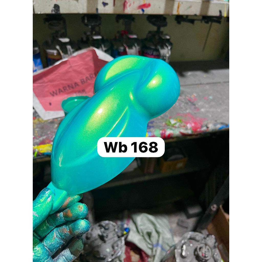 cat hijau metalik pu/cat hijau alien green/cat hijau motor bahan polyuretane 500ml/cat motor mobil