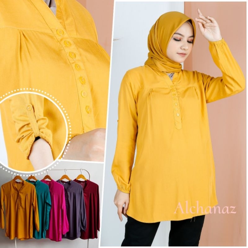 Blus polos jumbo wanita blus rayon blus termurah