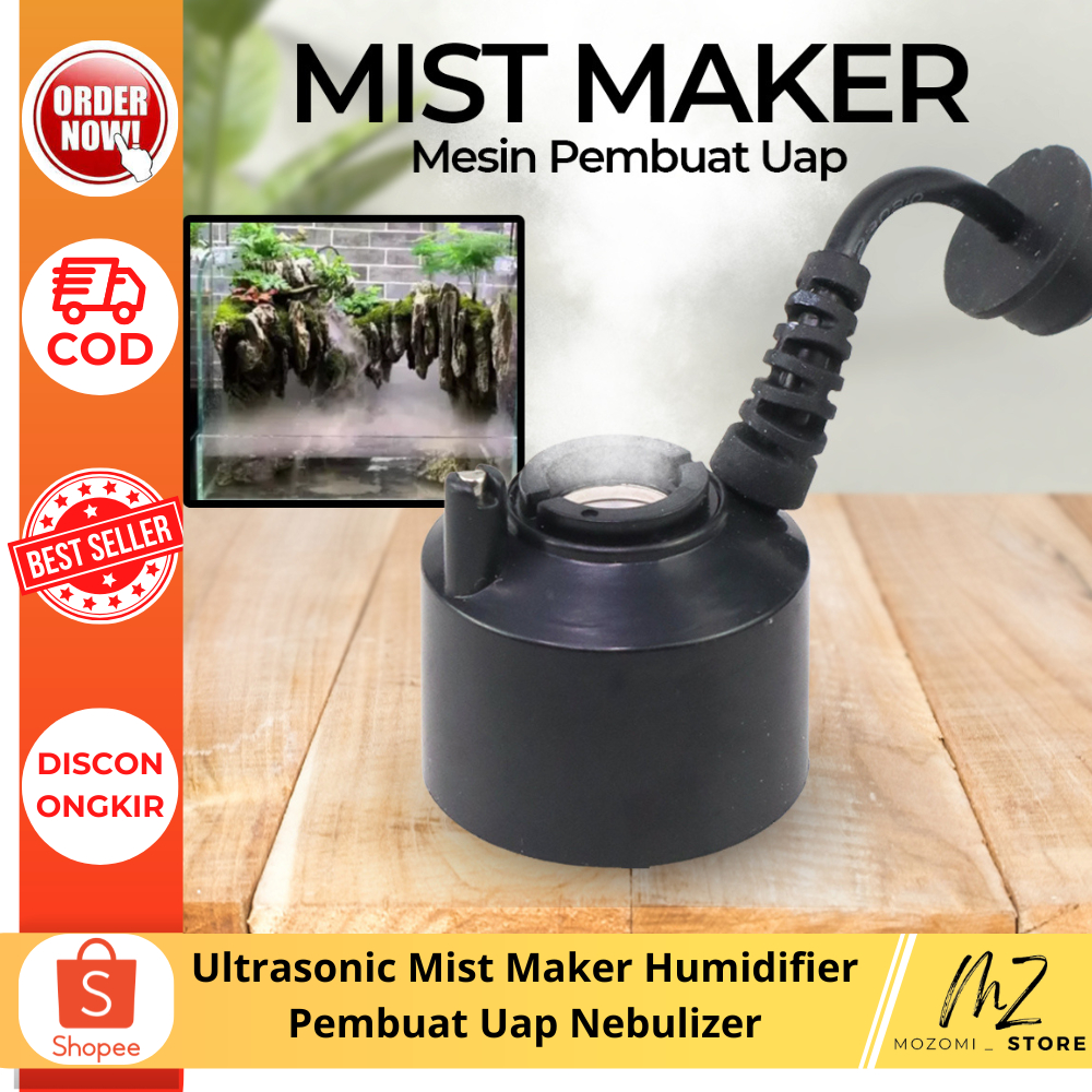 Ultrasonic Mist Maker Humidifier Pembuat Uap Nebulizer Aquarium
