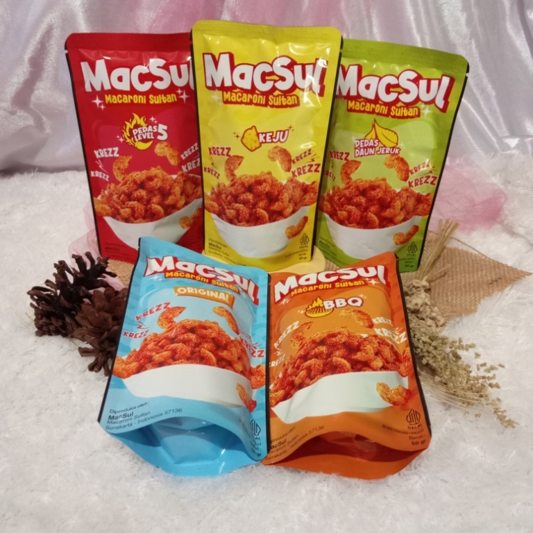 

Cemilan Cekelin Macsul Macaroni Sultan Snack Viral Cemilan Kekinian - 50 Gr