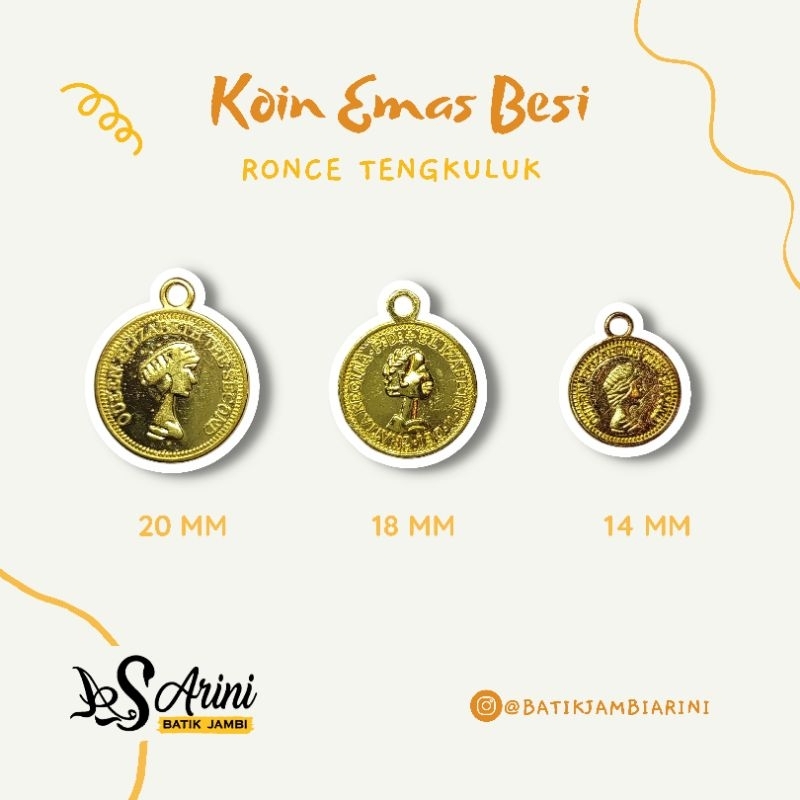 [ARINIbatik] -- BONUS MANIK² // Ronce / Koin Besi / Ibai/ Aksesoris Tengkuluk / Hiasan Tengkuluk Bat