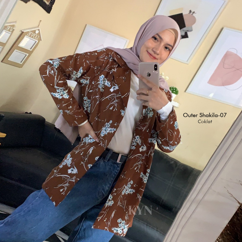 Zenitha - Shakila 07 Outer Blazer Motif Bunga Style Kekinian