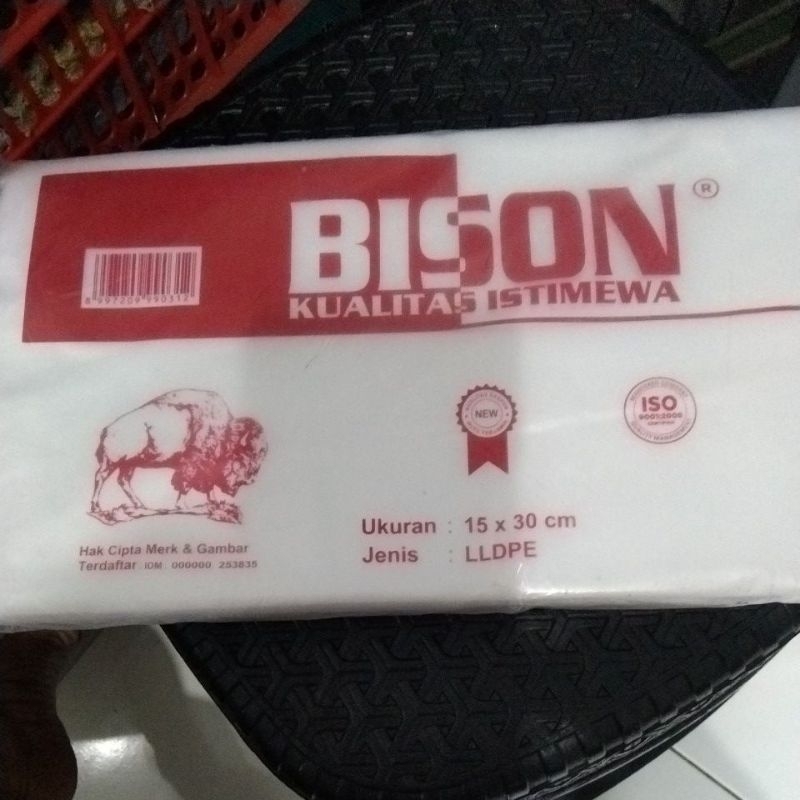 kantong plastik gula  putih bening merk BISON 190 gr  12x25 (uk setengah kilo gula)