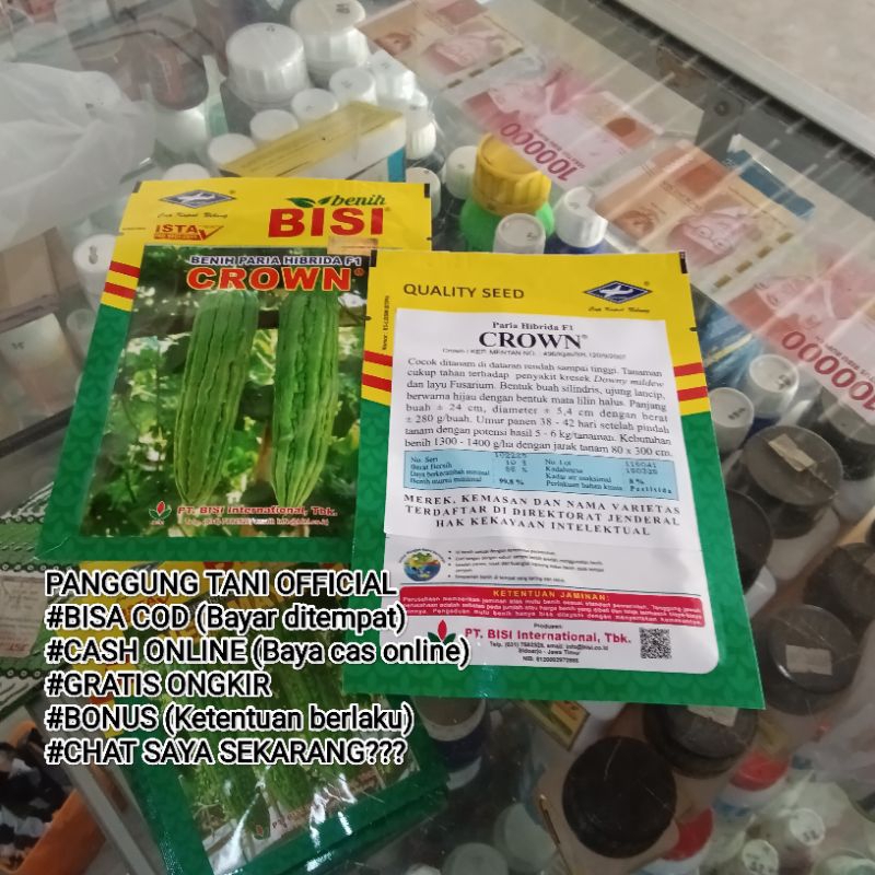 

Benih Paria Pare Crown F1 (Tahan Virus, Kriting daun dan Lebat Berbobot) Isi Benih 10 gram Kadaluarsa. 2025 (Terbaru Panjang)