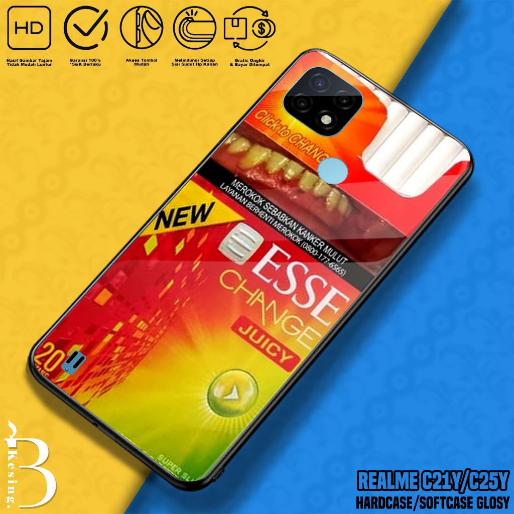 Case Realme C21Y / Realme C25Y - Casing Hp Realme C25Y / Realme C21Y Motif ESS - Silikon Hp Realme C