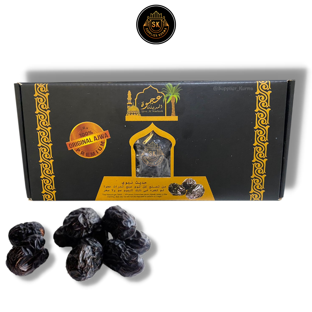 

KURMA AJWA/AJWA/KURMA NABI HAJI 500GR Original Premium [Kemasan DUS AJWA]