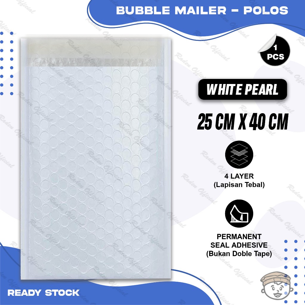 

Plastik Packing BUBBLE MAILER Kantong Polybubble Amplop Bubble Envelope Polymailer Olshop Polos Ukuran 25X40