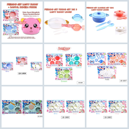 LUSTY BUNNY GIFT SET / FOOD MAKER & FEEDING SET / PERLENGKAPAN MAKAN BAYI LB1404 / Lb1837 / LB1883 /
