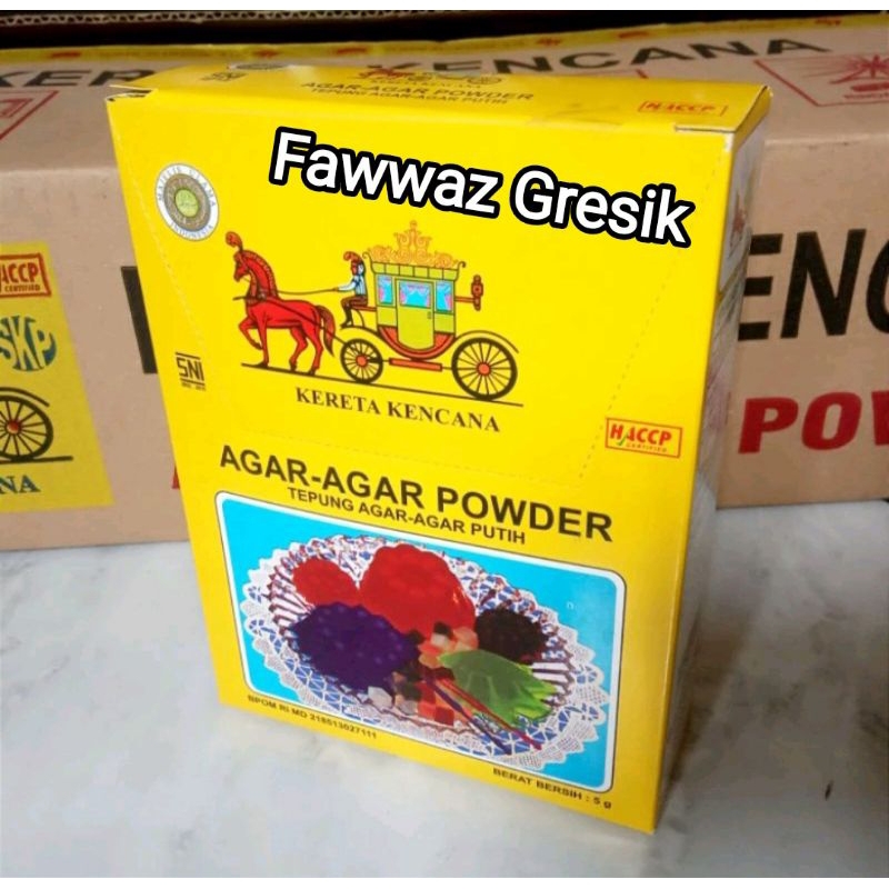 

Kereta Kencana Agar agar Powder 1 box isi 12 sachet / Agar Agar Kereta Kencana 1 Box