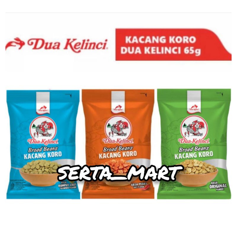 

Kacang Koro Dua Kelinci 65gr Koroku Pedas / Original / Rumput Laut - Snack Dua kelinci