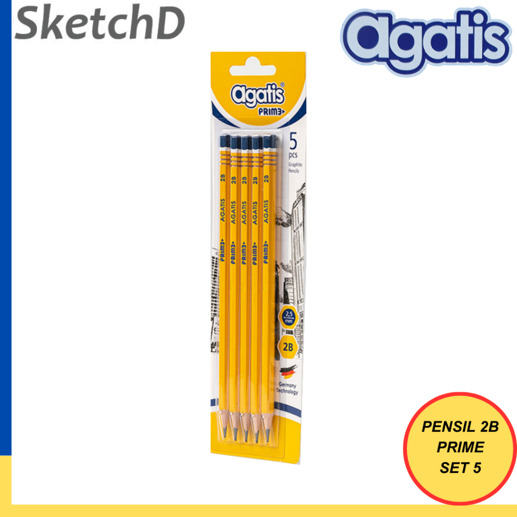 

Pensil 2B Agatis Prime set 5 Pencil 2 B Blister