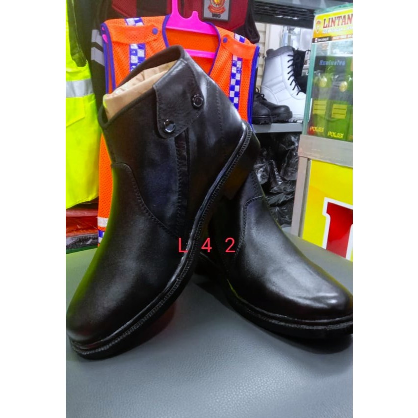 Sepatu Pdh Dop Resleting/Sepatu satpam Resleting/sepatu kerja/sepatu pria