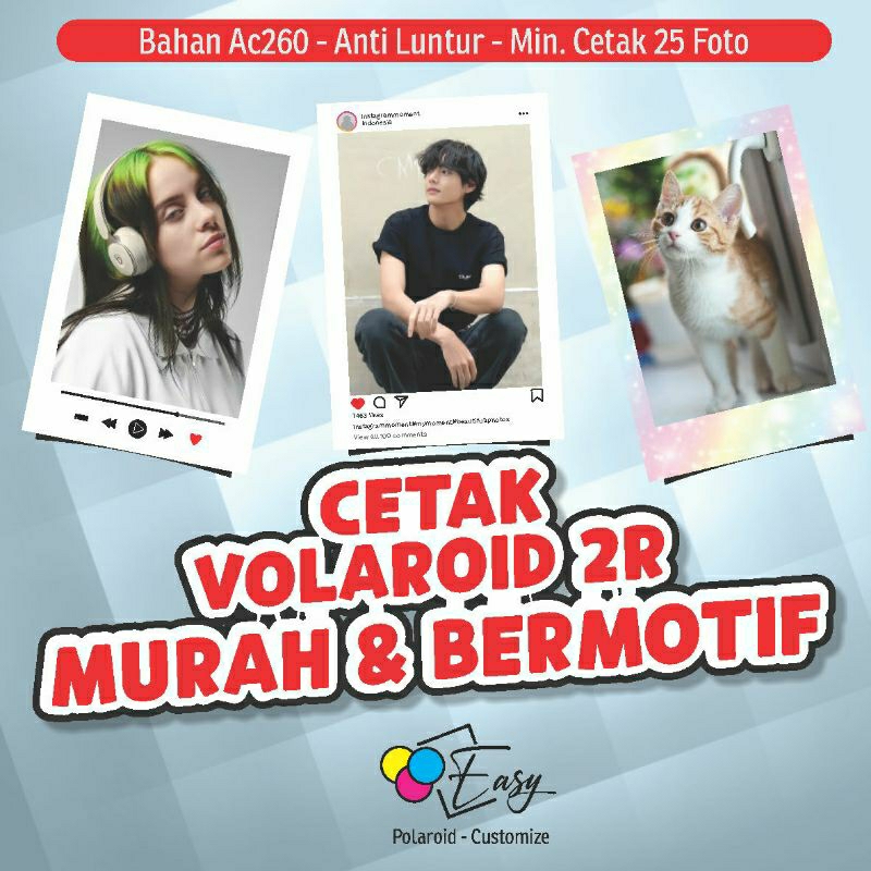 POLAROID 2R - POLAROID MOTIF - POLAROID TERMURAH