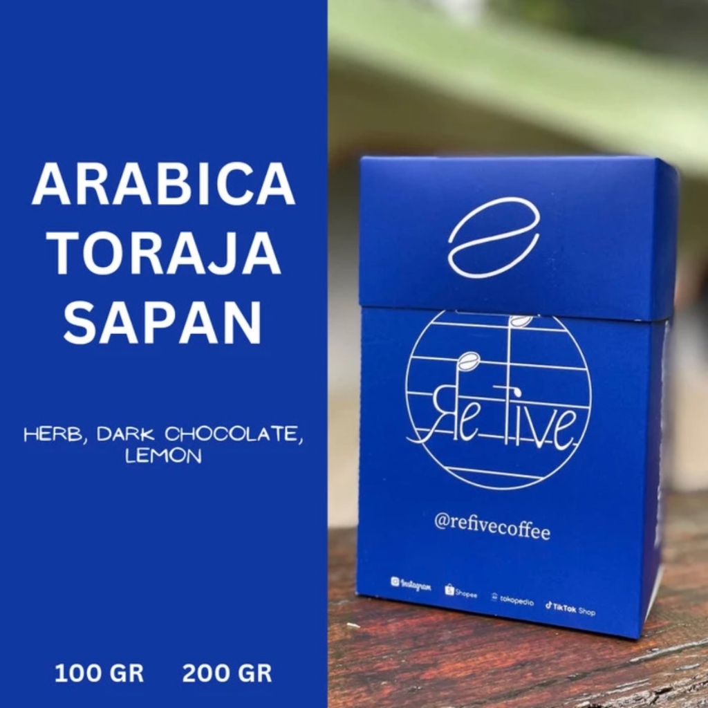 

KOPI BIJI / KOPI BUBUK ARABICA TORAJA SAPAN (SINGLE ORIGIN COFFEE BEANS / GILING) 100gr