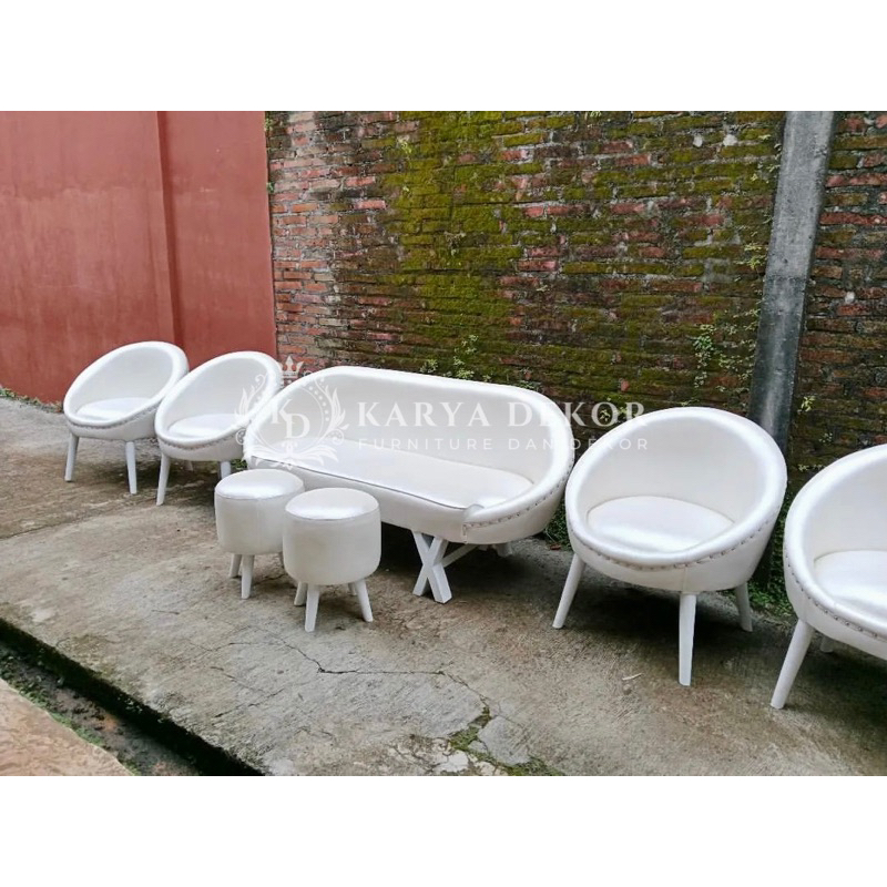 sofa bungkus pelaminan / sofa bulat / sofa pengantin / sofa pelaminan