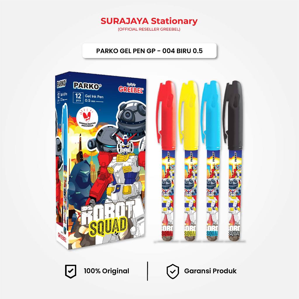 

Bolpen Pulpen PARKO / GP-004 Tinta Hitam 0.5 (12PCS/SET) Ballpen Ballpoint Pena Gel