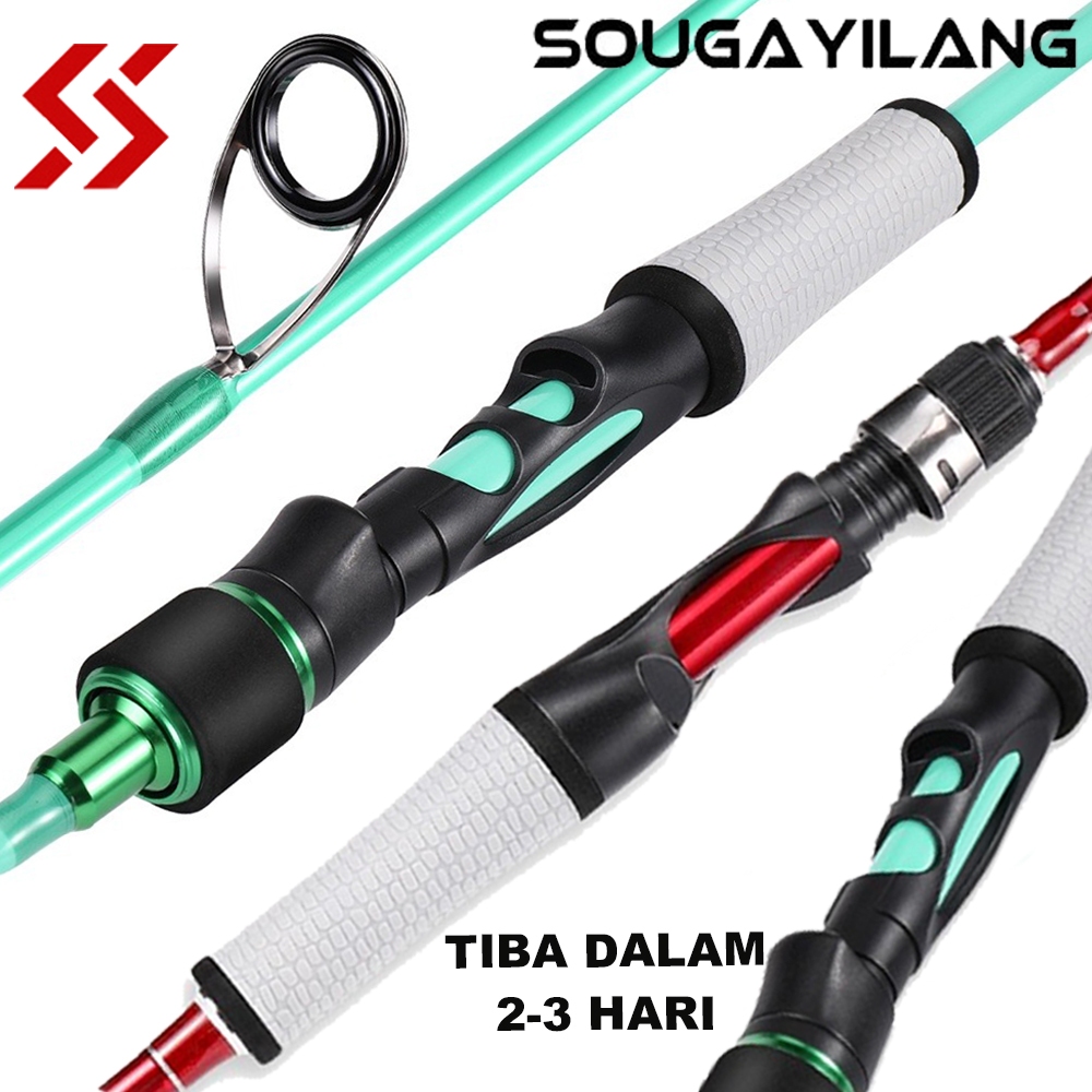 Sougayilang 1.8m Joran Pancing/Pancing Pemintalan / Pengecoran 2 Bagian Pancing Karbon Biru