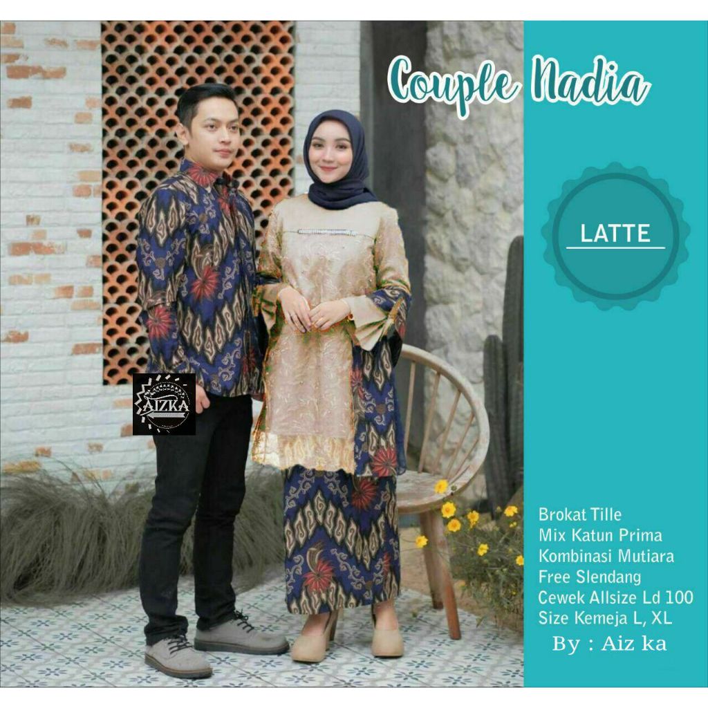 Kebaya Couple Nadia by Kebaya Aksara Jogja | Couple Kondangan Lamaran Tunangan Pasangan Premium Jumb