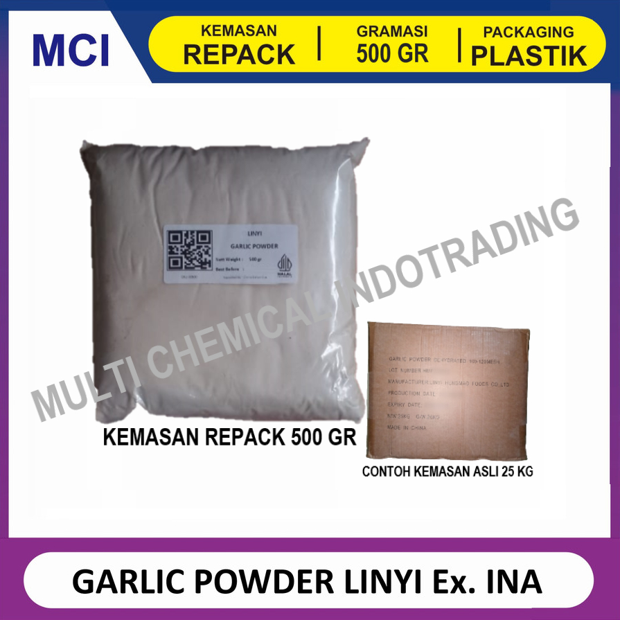 

GARLIC POWDER EXTRA ex. INA BAWANG PUTIH BUBUK FOOD GRADE - REPACK 500 GR