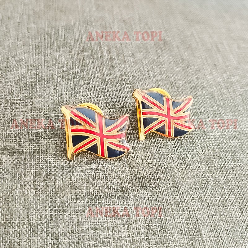 Flag Pin Union Jack Pin Bendera Negara Inggris Pin Flag Union Jack - Aneka Topi