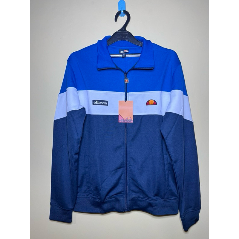 tracktop ellesse carpini blue white navy