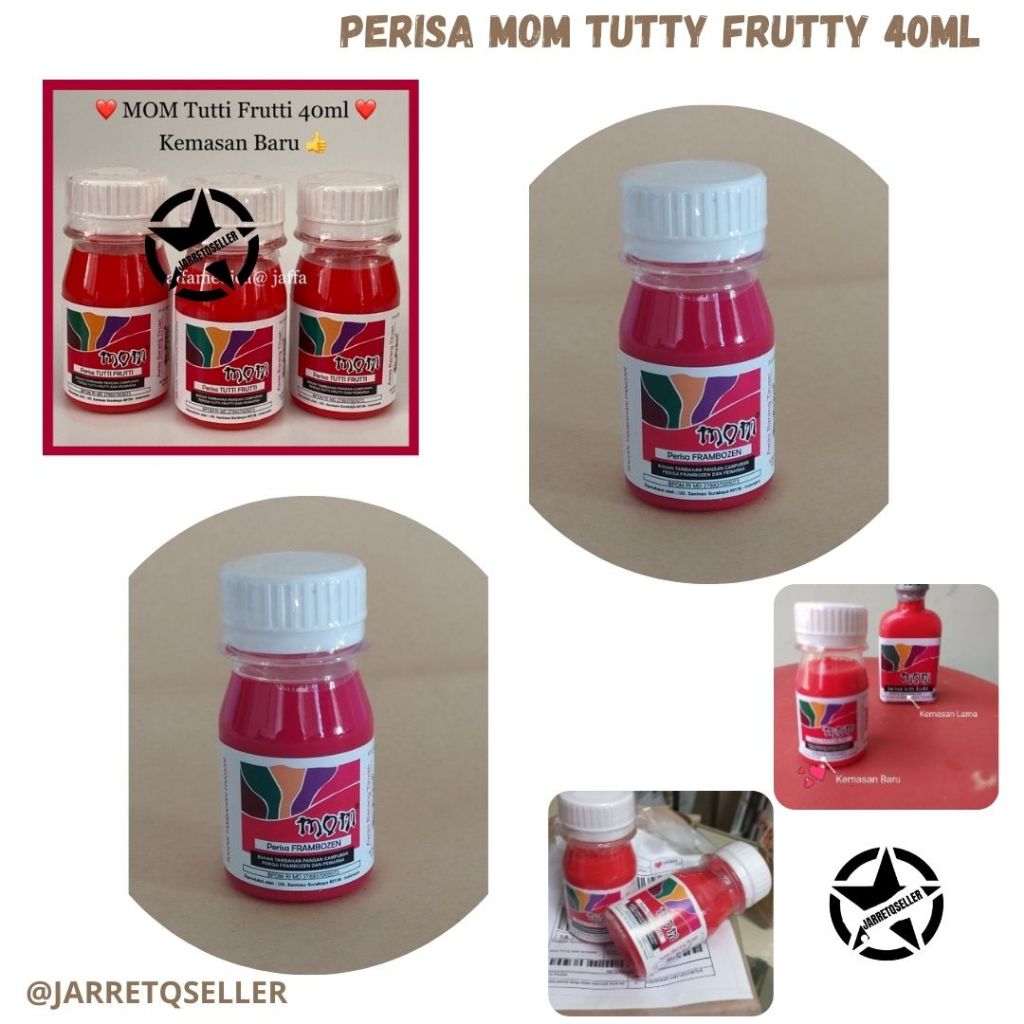 

Perasa Tutty Fruity untuk es permen karet ( merk MOM ) 40ml